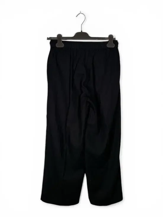 InWear US8 DrizaIW Culotte Women Medium Black Linen Wide Leg Drawstring Pants - Picture 3 of 6
